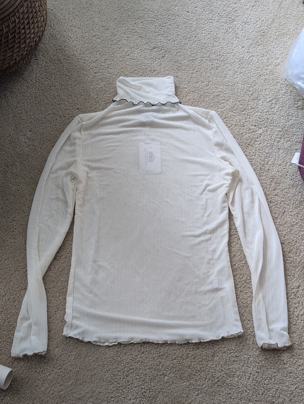 Nikki Chasin Lettuce Turtleneck in White